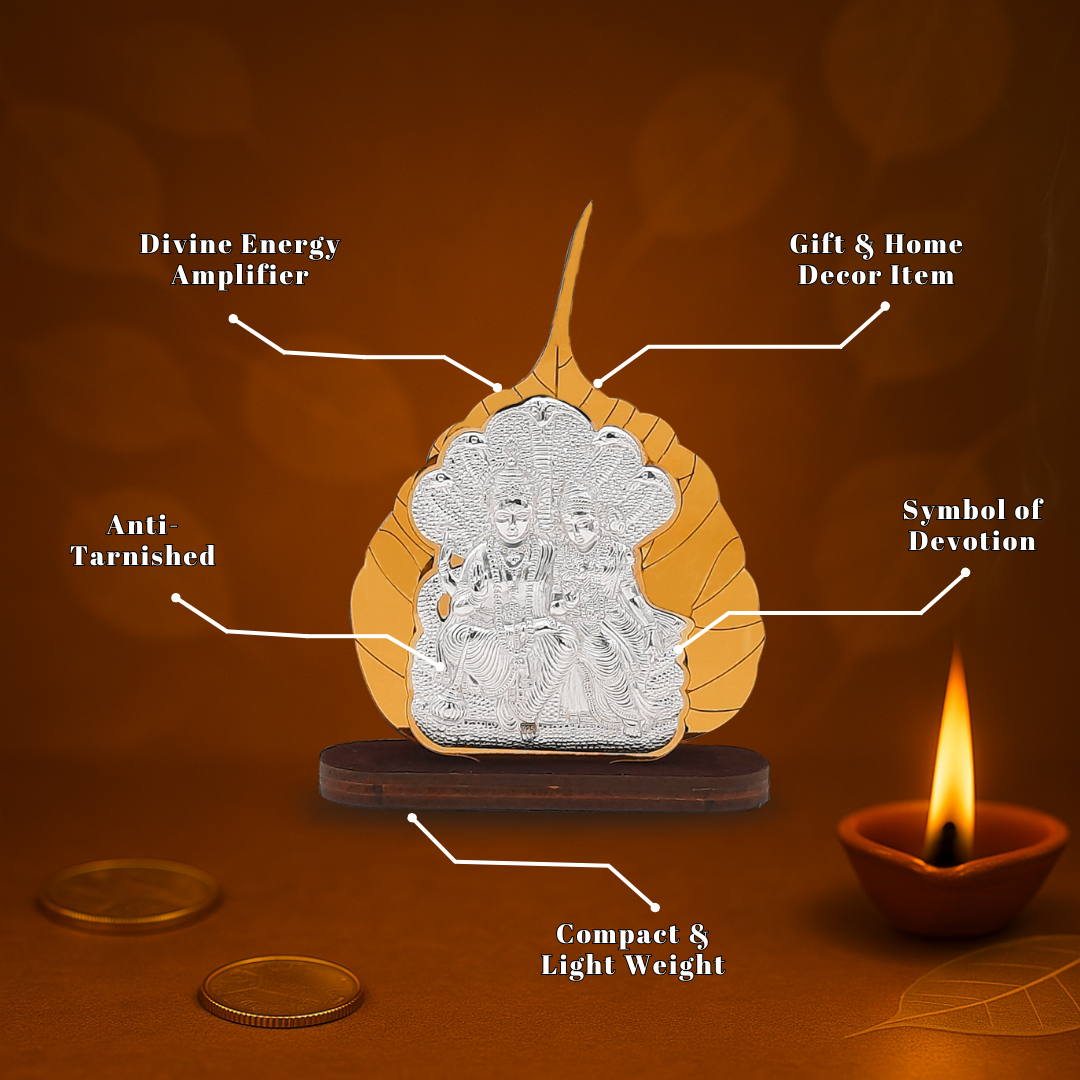 Divine Vishnu Ji - Peepal Leaf