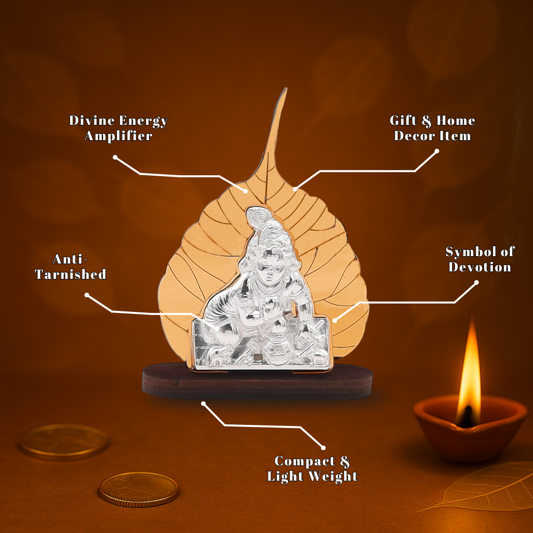 Divine Laddu Gopal Ji - Peepal Leaf