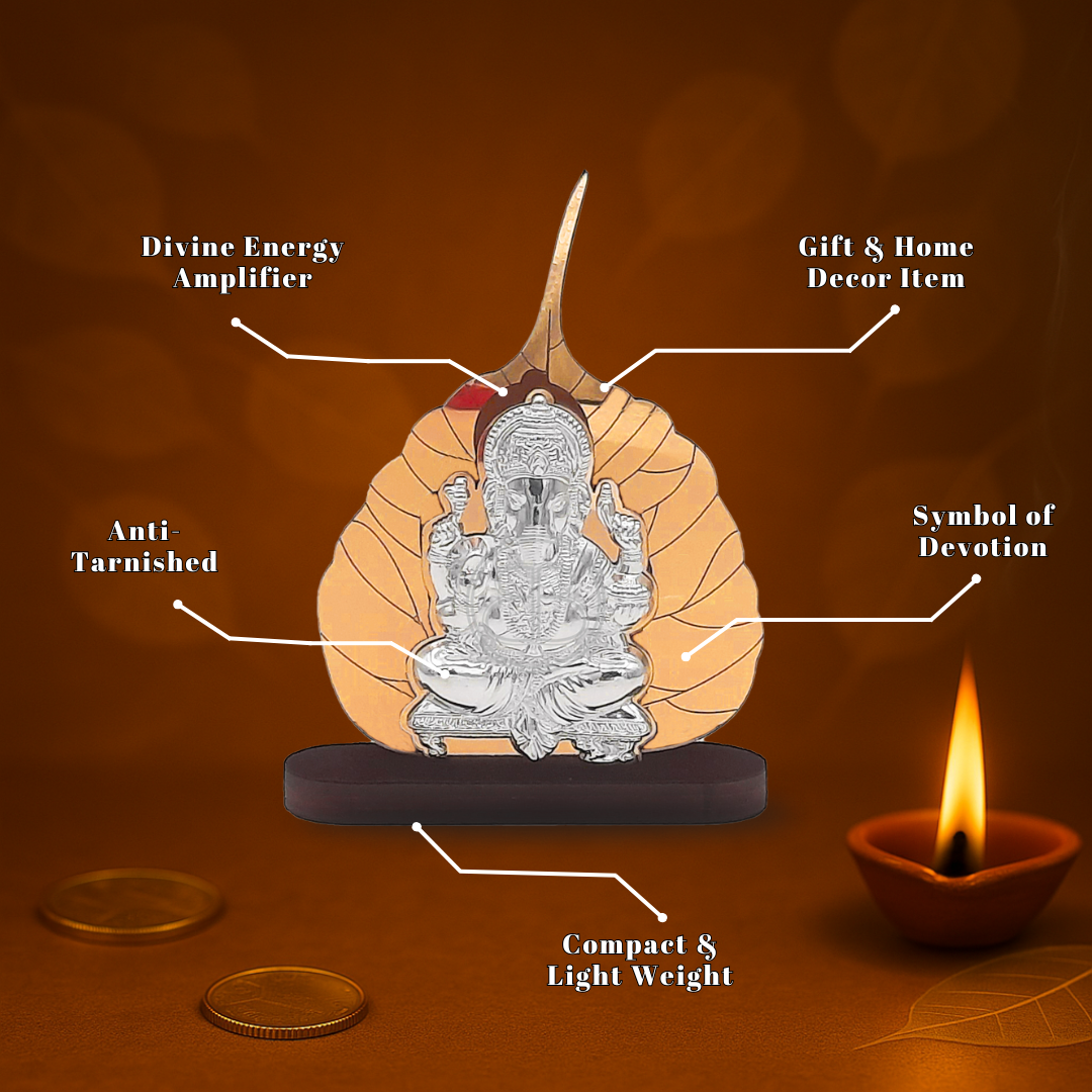 Divine Ganesh Ji - Peepal Leaf