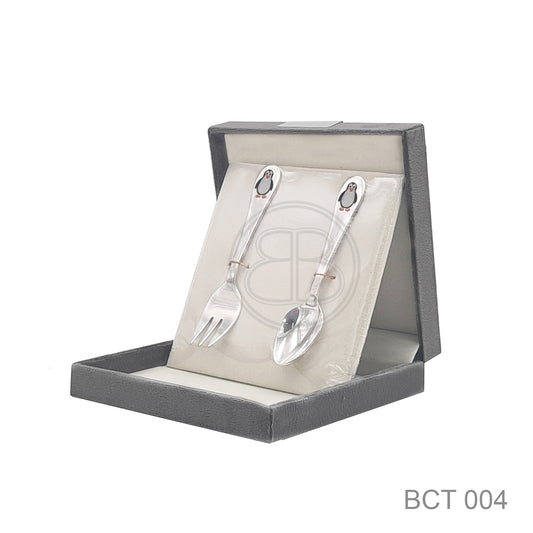 Baby Spoon Set Enamel - Penguin