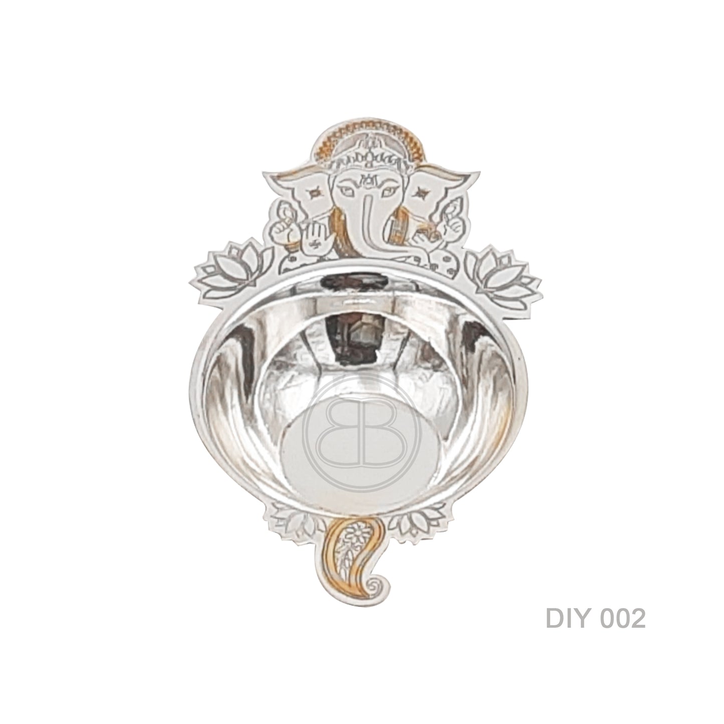 Diya Signature Engrave - Ganesh Ji Gold