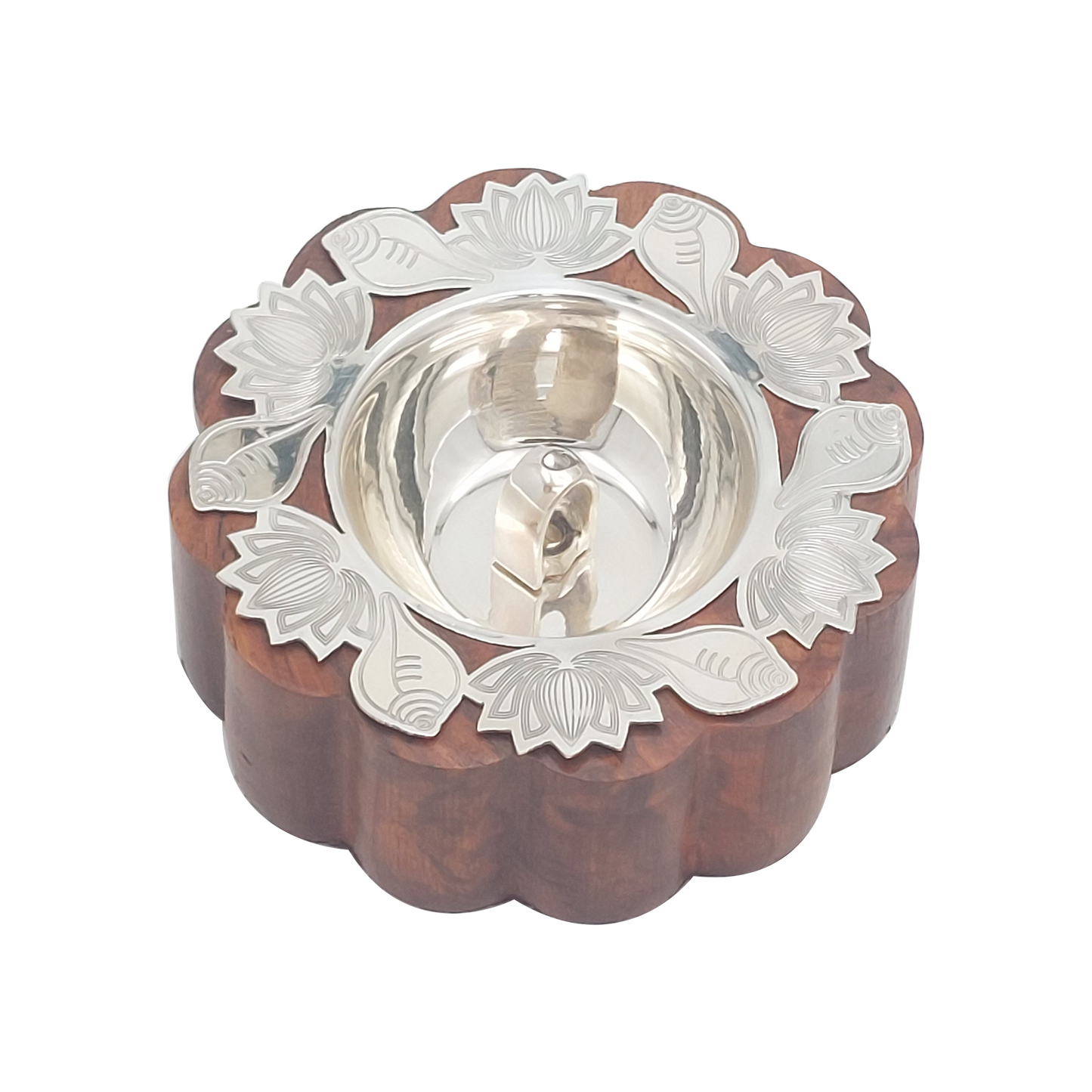 Diya Signature Engrave -  Lotus & Shankh