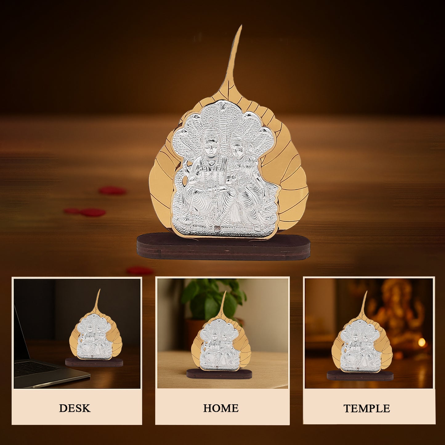 Divine Vishnu Ji - Peepal Leaf