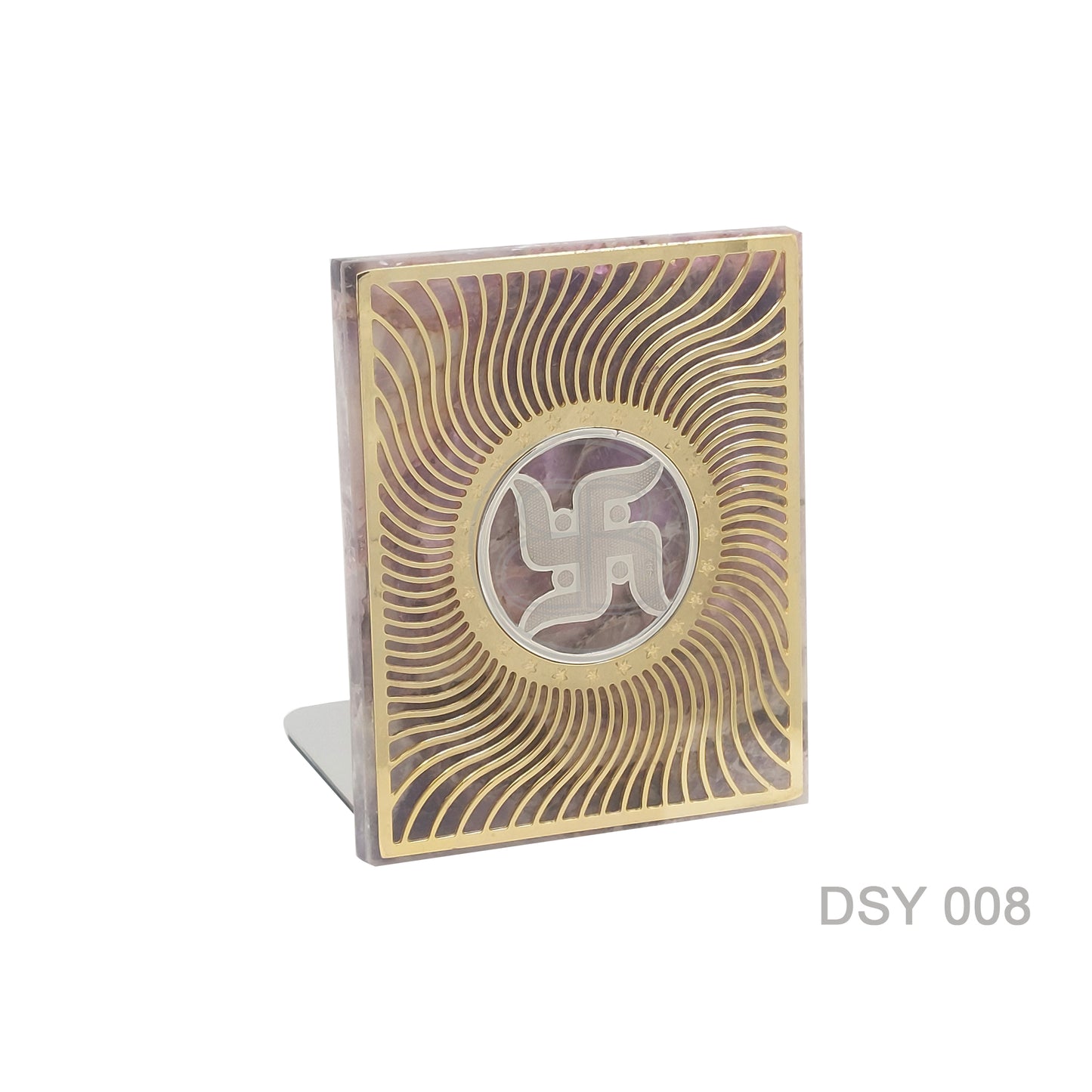 Divine Swastik Symbol - Amethyst Plaque