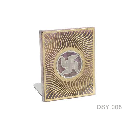 Divine Swastik Symbol - Amethyst Plaque
