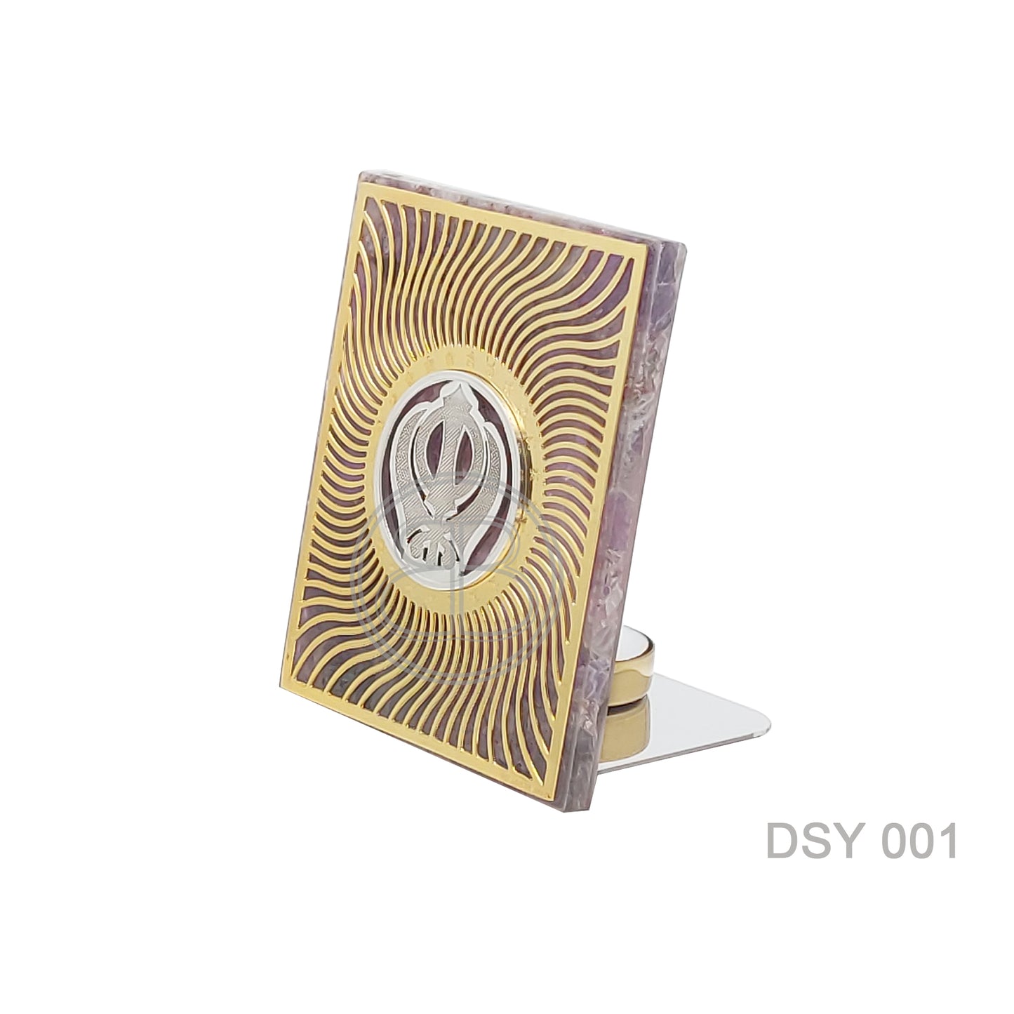Divine Khalsa Symbol - Amethyst Plaque
