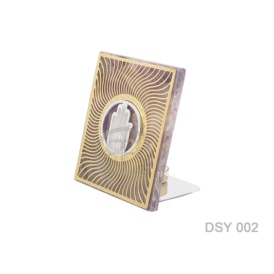 Divine Jain Ahinsa Symbol - Amethyst Plaque