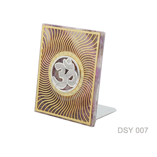 Divine Om Symbol - Amethyst Plaque