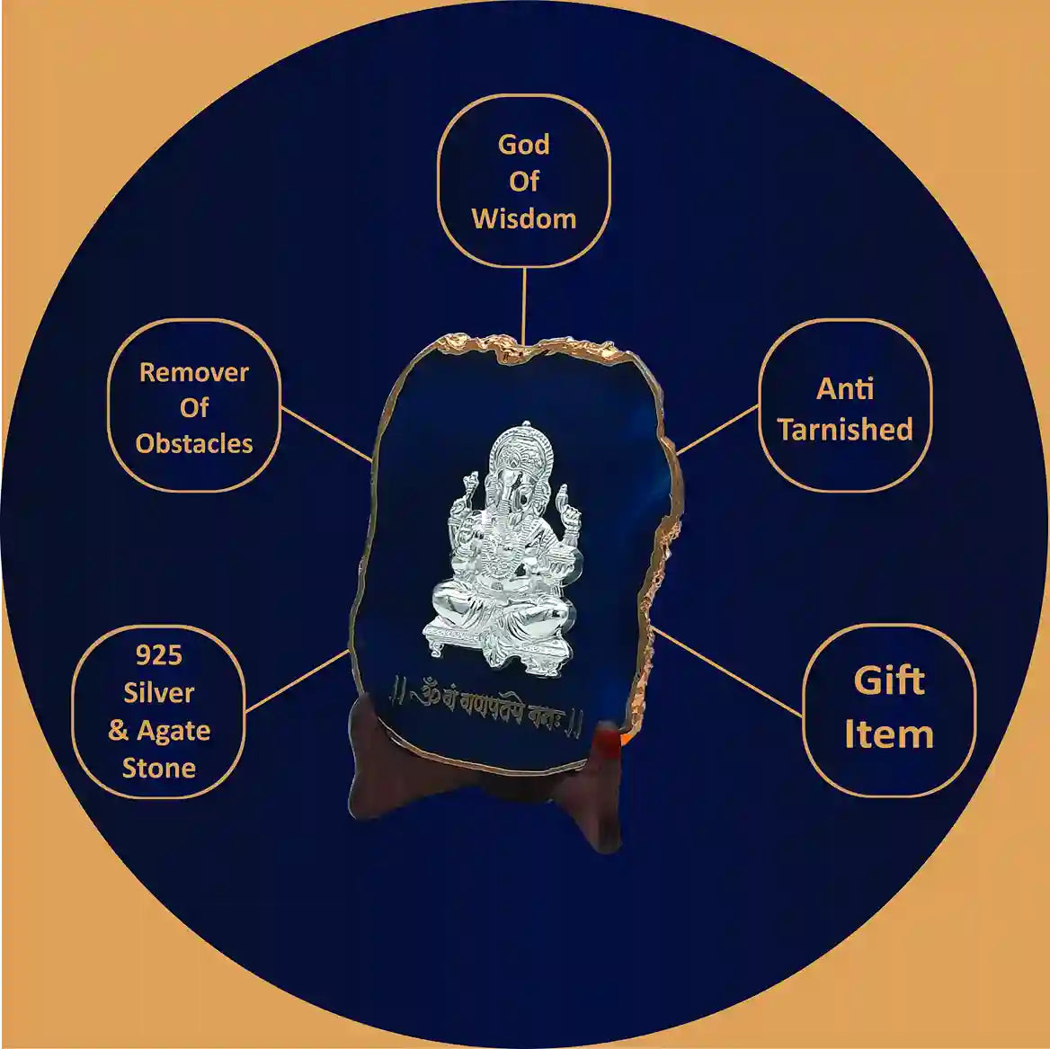 Divine Ganesh Ji- Agate