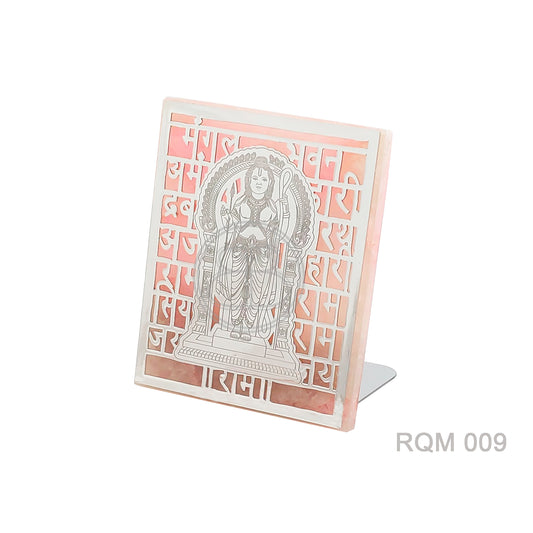 Ram Lalla Mantra Plaque - Rose Quartz