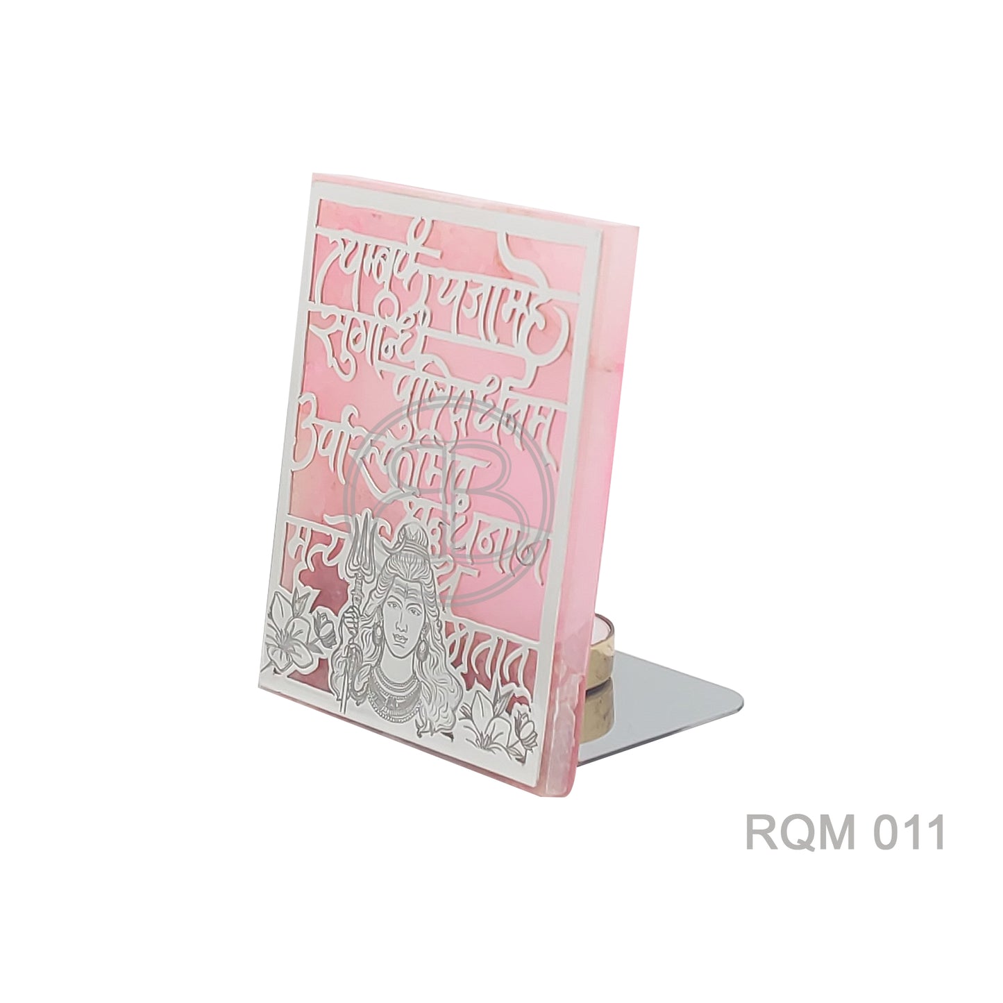Shiv Mantra Plaque - Rose Quartz