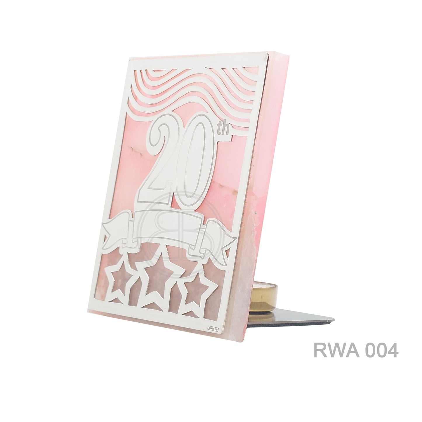 20-Year Anniversary Plaque - Rose Quartz