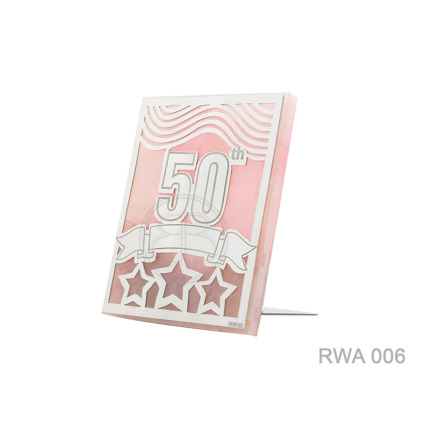 50-Year Anniversary Plaque - Rose Quartz