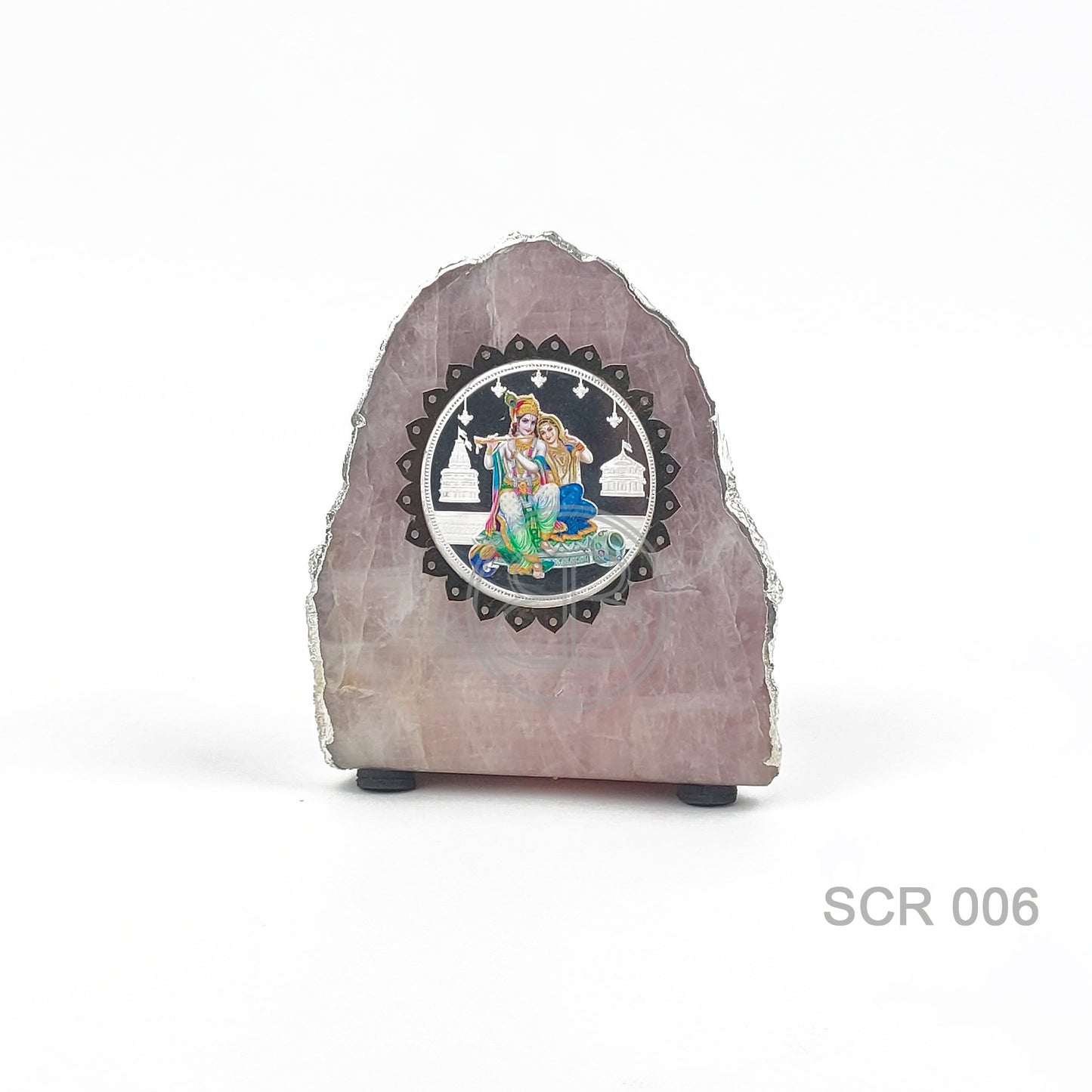 Divine Radha & Krishna - Rose Quartz